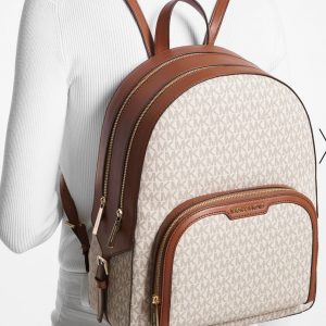 Michael Kors Jaycee Büyük Boy Sırt Çantası Vanilya