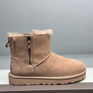 UGG Klasik Mini Çift Fermuarlı Bot - Bej