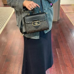 Coach Morgan Top Handle Bag - Brown Monogram